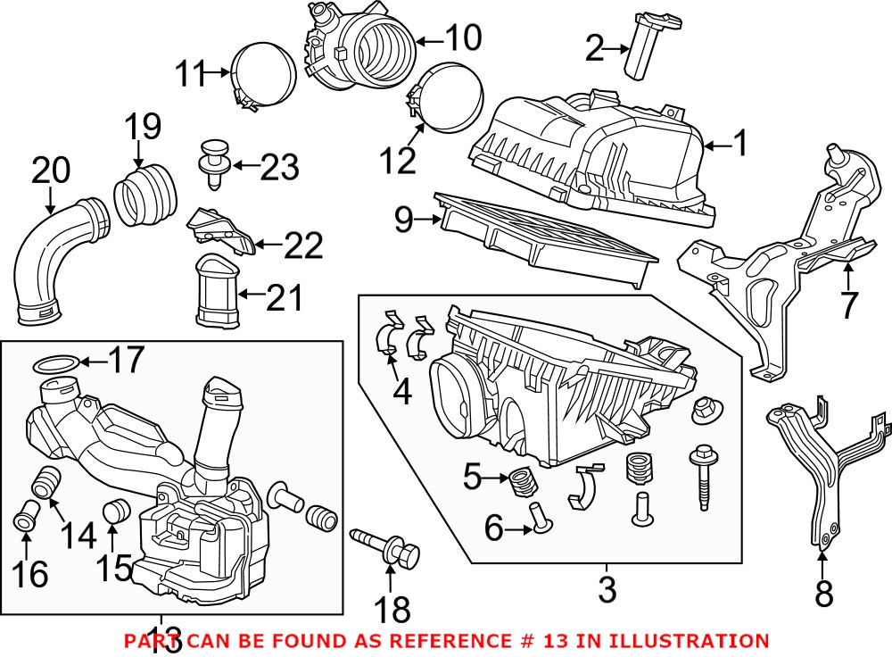 Genuine OEM Engine Air Intake Resonator for Honda 17230R1BA00 - Bild 2 von 2