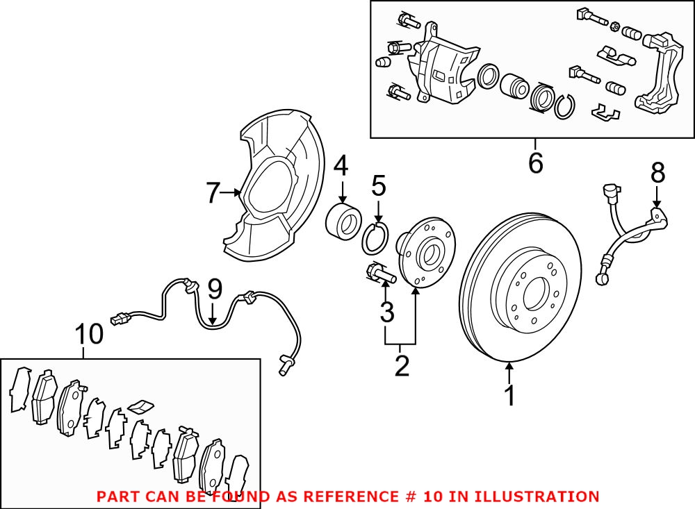 Genuine OEM Front Disc Brake Pad Set For Honda Civic 2013-2015 45022-TR3-A02 - Bild 2 von 2