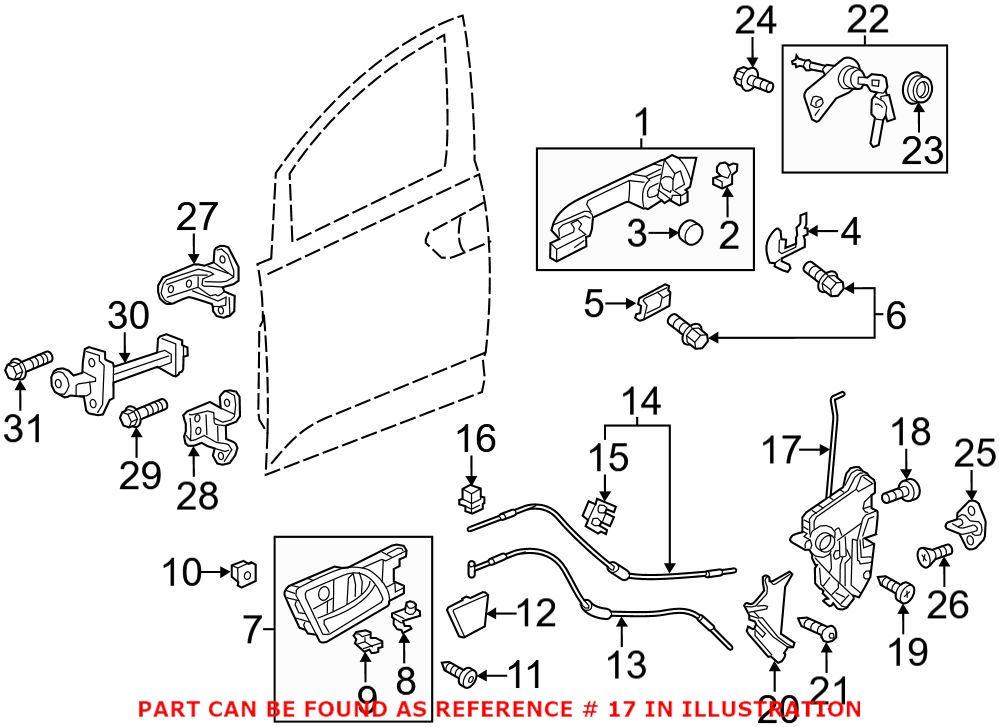Motor actuador de puerta original OEM para Honda 72110TK8A02 - Imagen 1 de 1