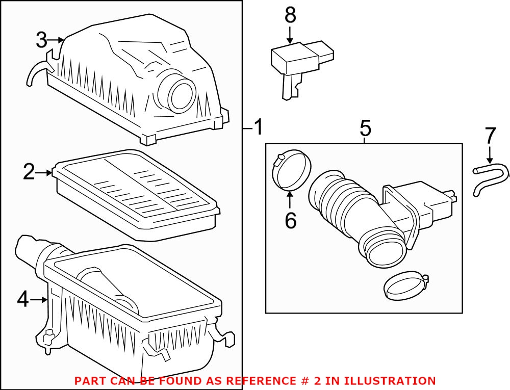 Genuine OEM Engine Air Filter For Toyota Sequoia Tacoma Tundra 178010P100 - Bild 1 von 1