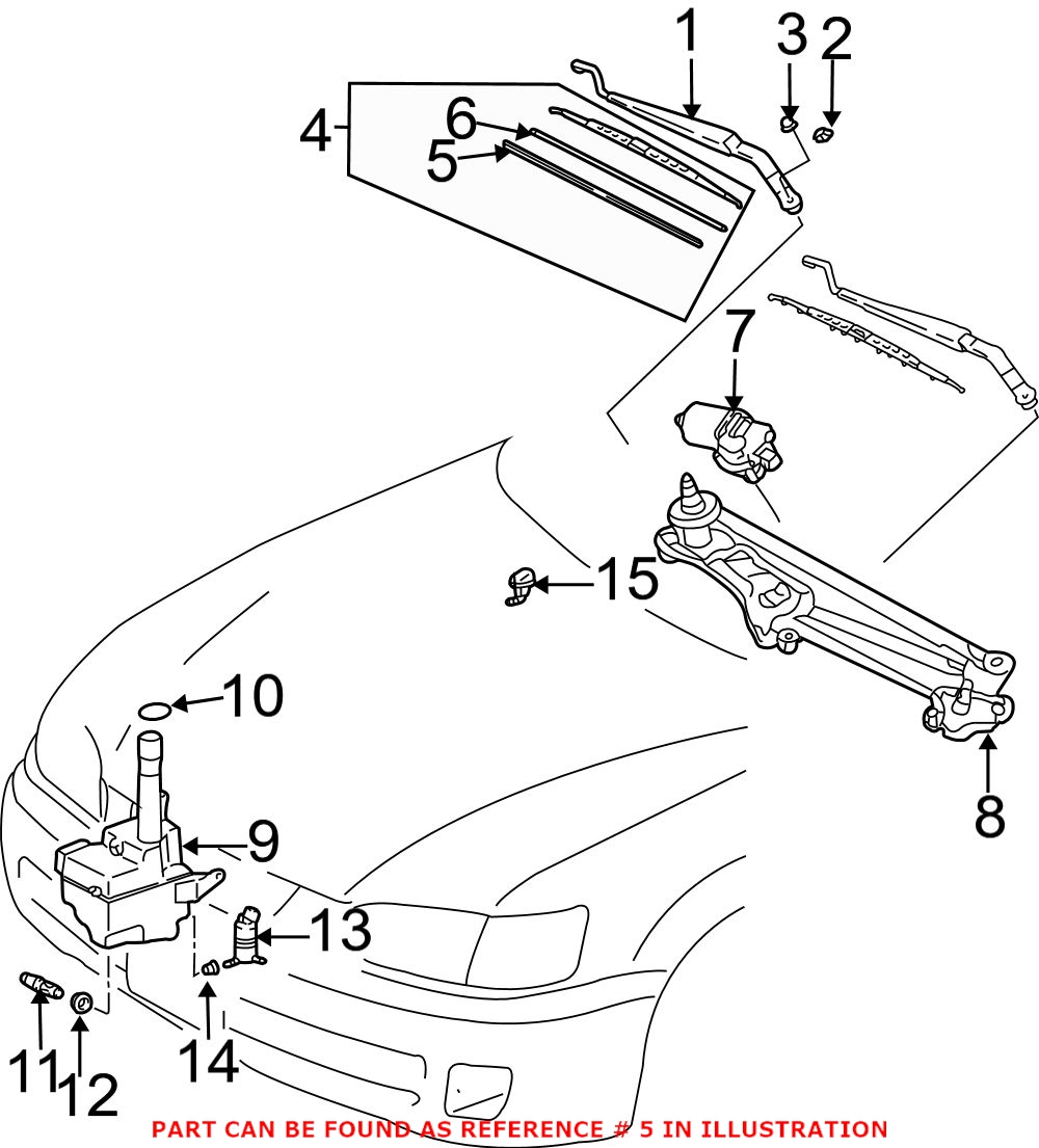 Genuine OEM Windshield Wiper Blade Refill Set For Toyota 8521424051