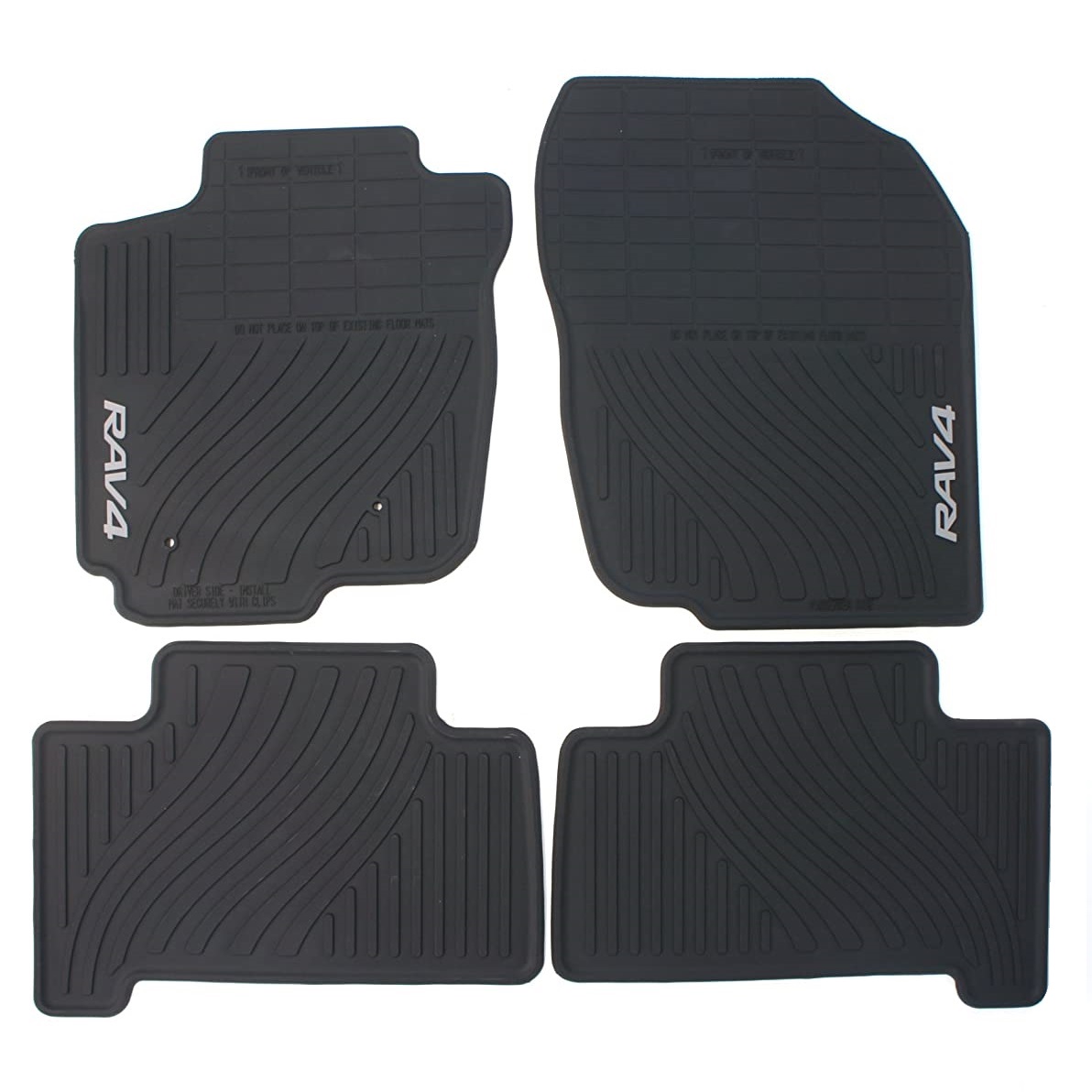 Genuine OEM Front + Rear All Weather Floor Mats for Toyota RAV4 07-12 - Picture 1 of 1